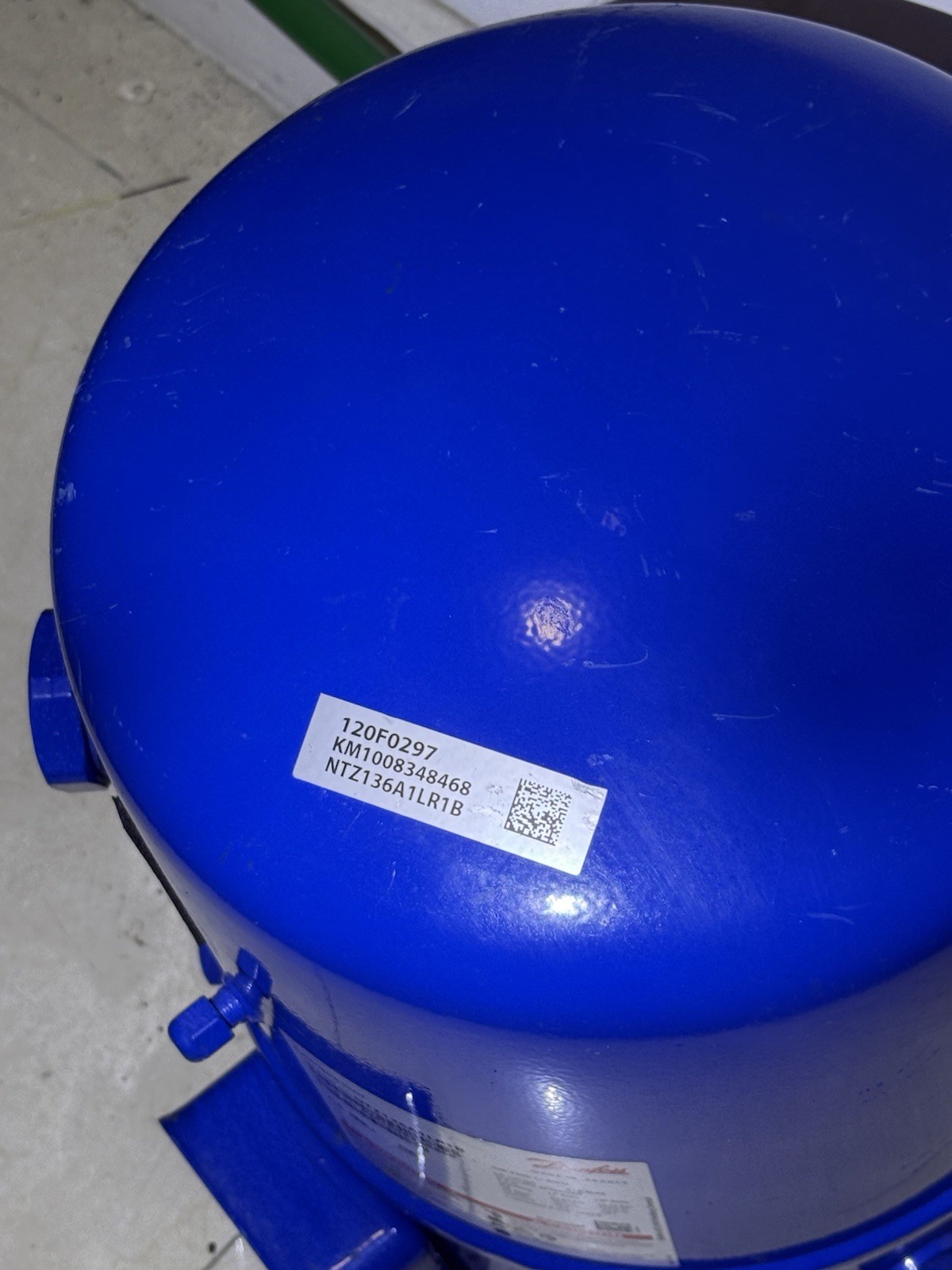 Danfoss NTZ136A1LR1B Hermetic Compressor Blue 208-230V 1 Phase