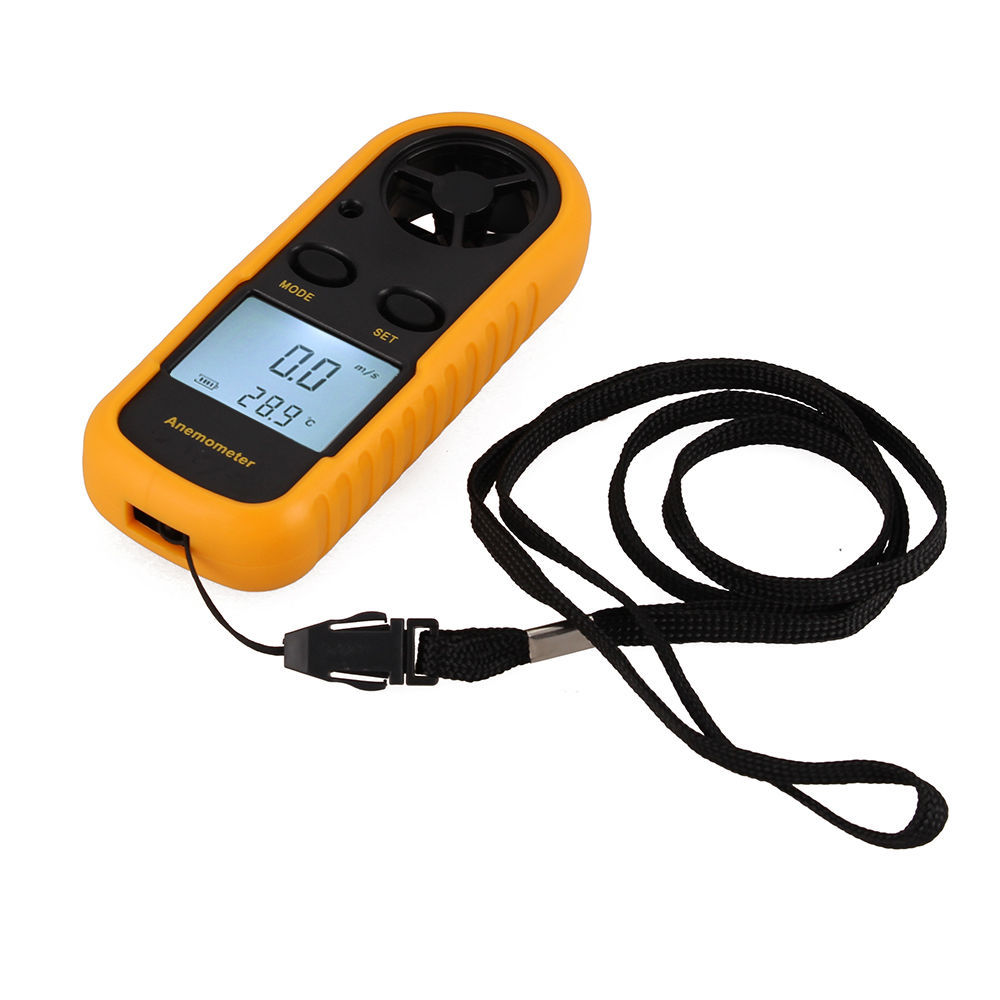 Digital LCD Thermo Anemometer Thermometer Wind Speed Gauge Meter Temperature