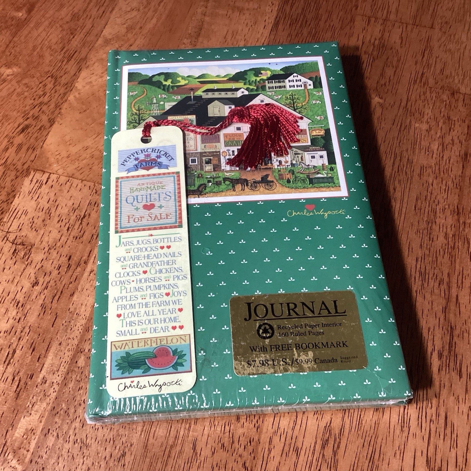 NEW Charles Wysocki Peppercricket Farm Notebook/Journal & Bookmark Country Art