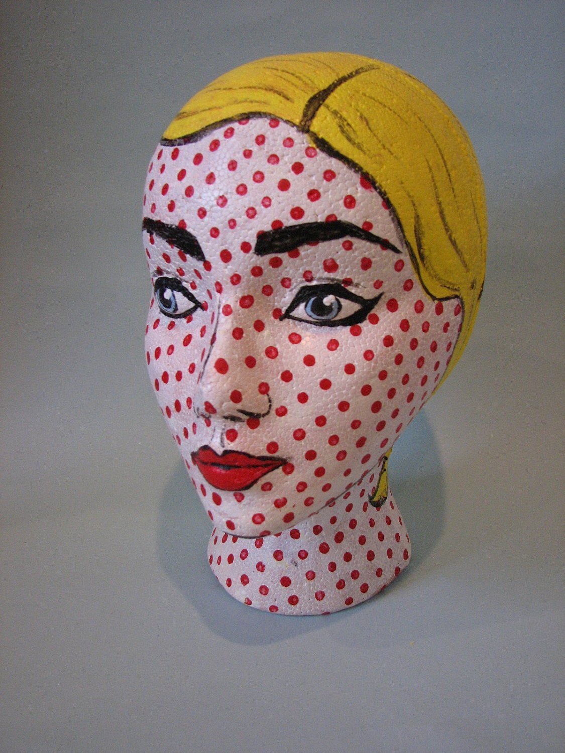 STYROFOAM FOAM MANNEQUIN WIG HEAD DISPLAY HAT CAP WIG HOLDER WHITE FOAM HEAD-USA