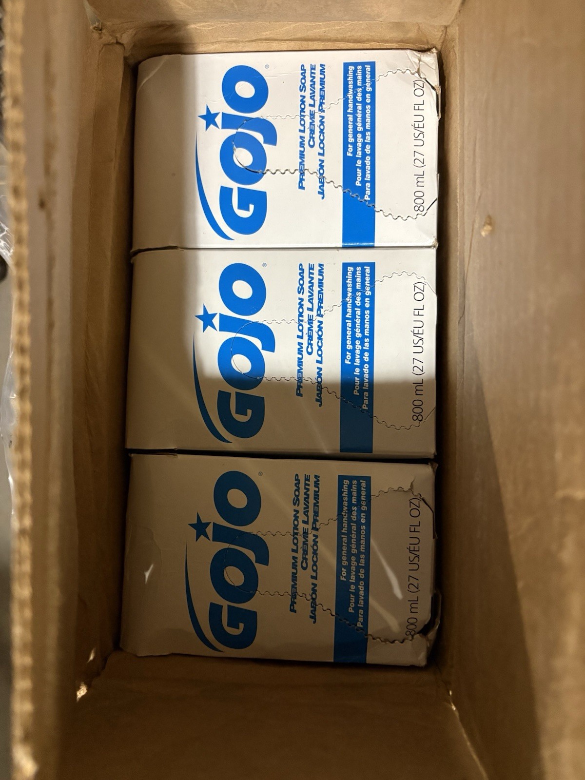 GOJO Premium Lotion Soap Refill, Waterfall Scent, 800 mL, 12/Carton 11/2028