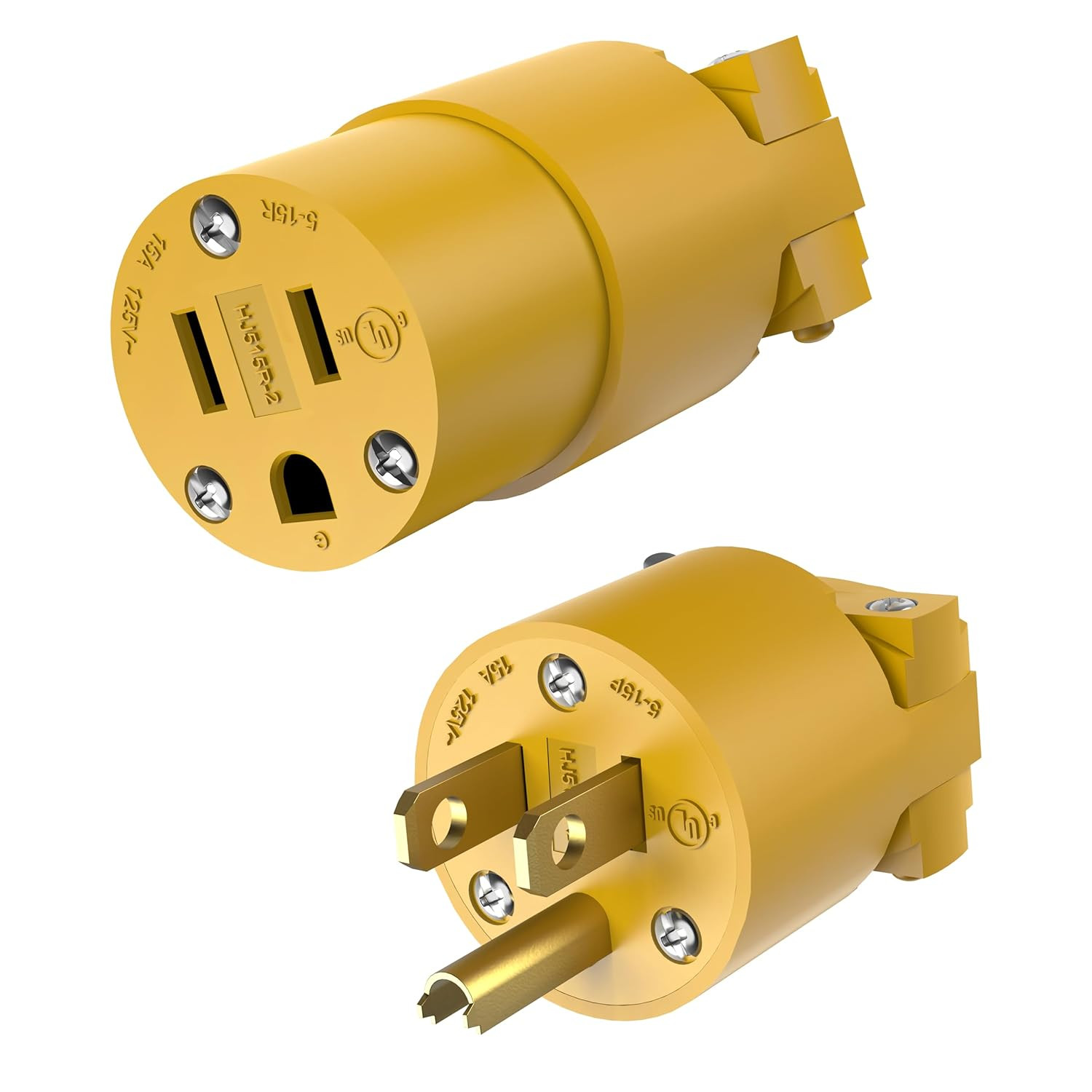 Electrical Replacement Plug & Connector Set, Extension Cord Ends Male and Female