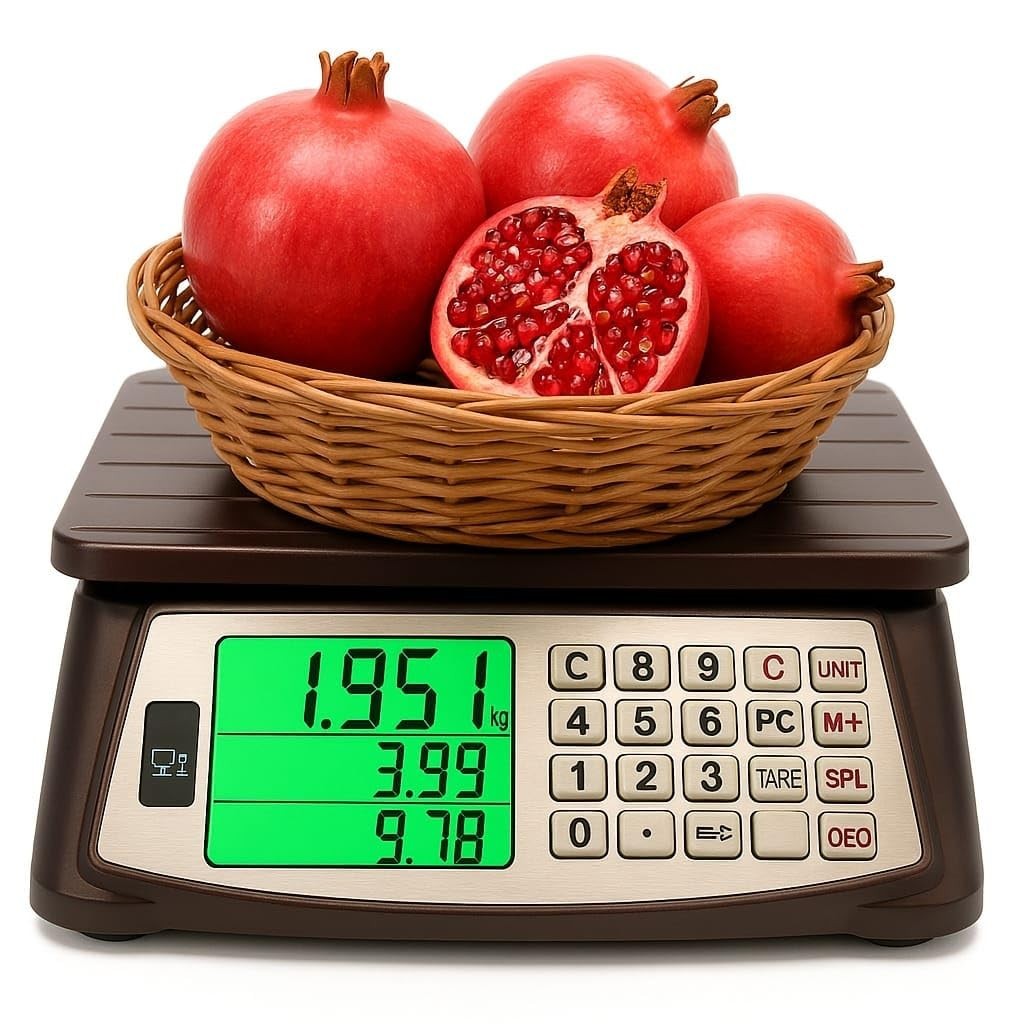 Commercial Price Computing Scale 66lb/30kg – Waterproof, Rechargeable, Large LCD
