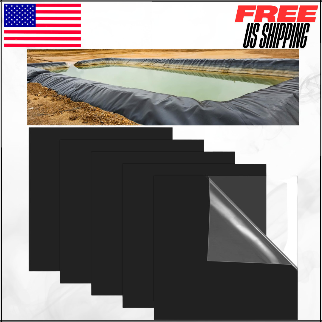 Self Adhesive EPDM Large Pond Liner Repair Patch Kit Thickened Garden Cover 5PC
