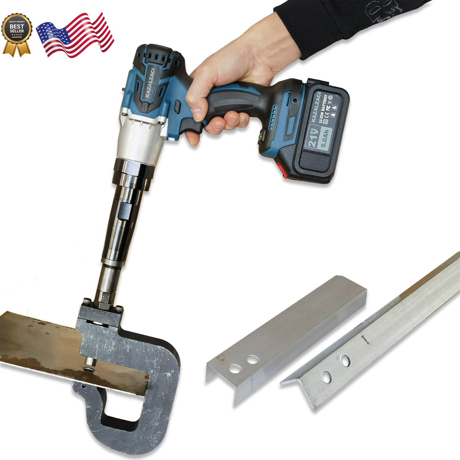 Cordless Metal Hole Puncher Steel Punching Machine Electric Handheld Punch