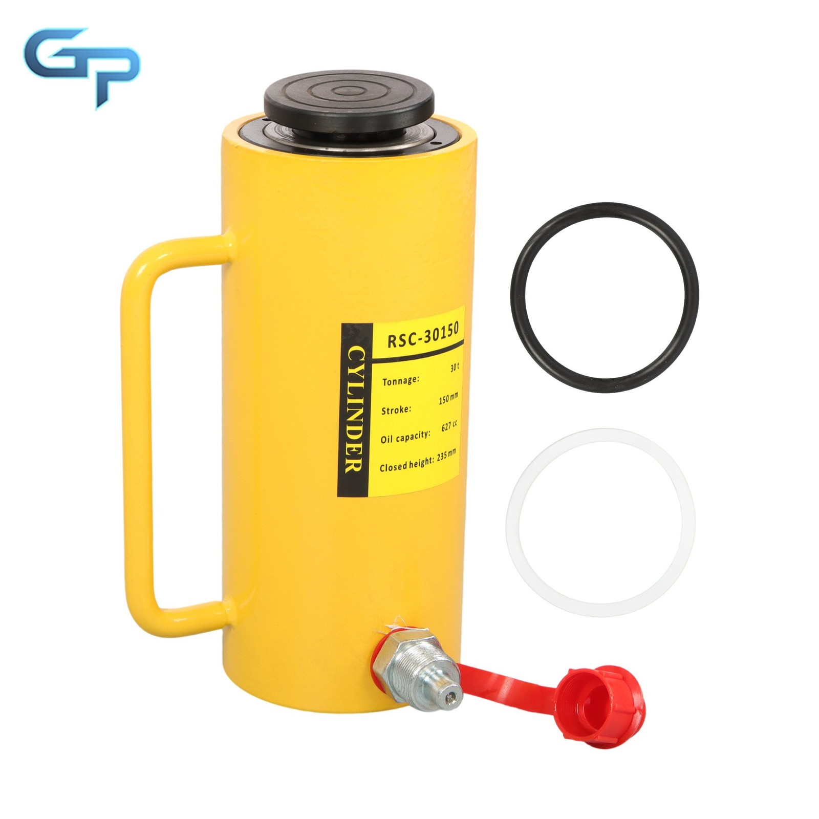 30 Ton 6″ Stroke Portable Hydraulic Cylinder Ram Single Acting Lifting Cylinders
