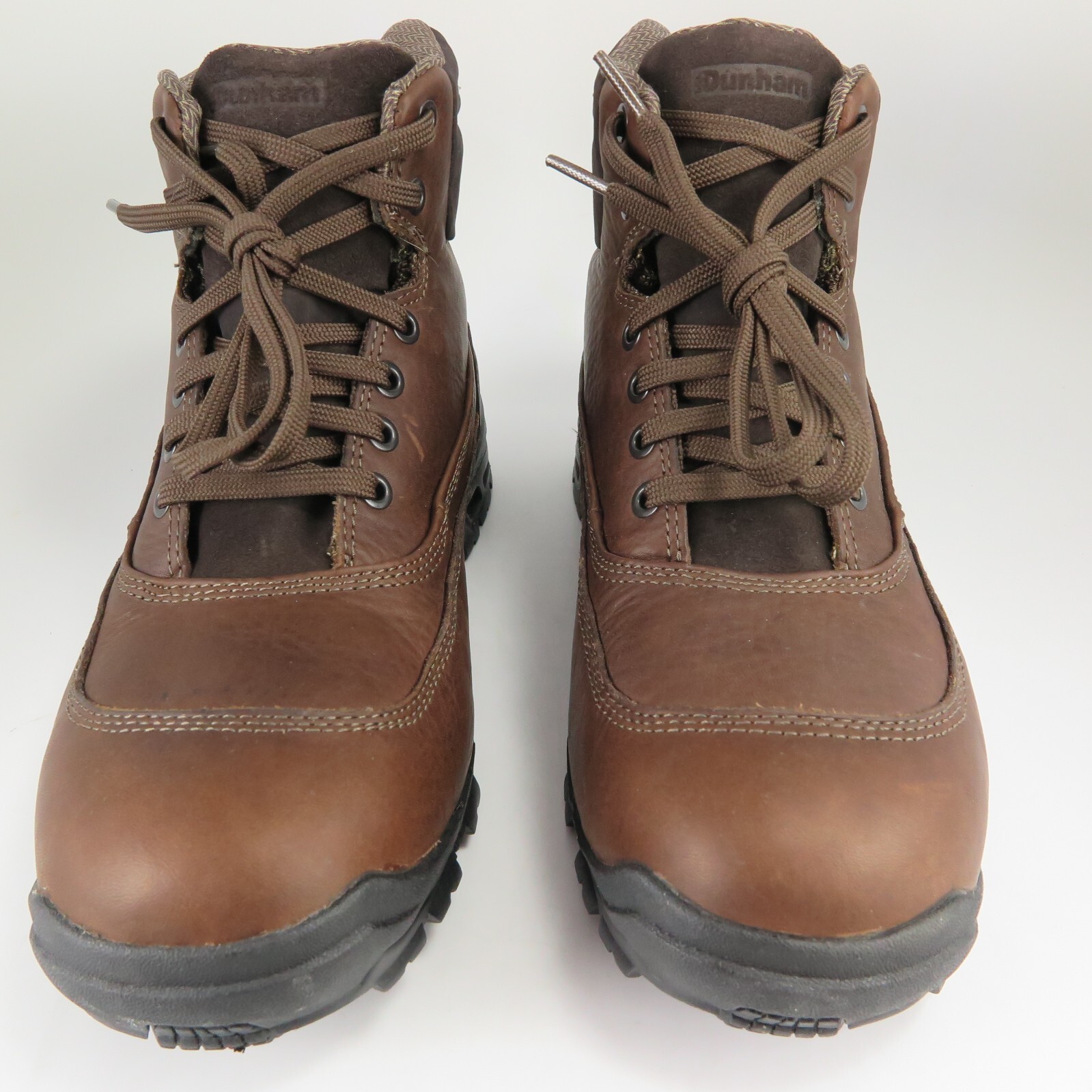 Dunham TUFF-LITE Soft-Toe Work Boots Mens Size 8.5D Brown Leather Oil-Resistant