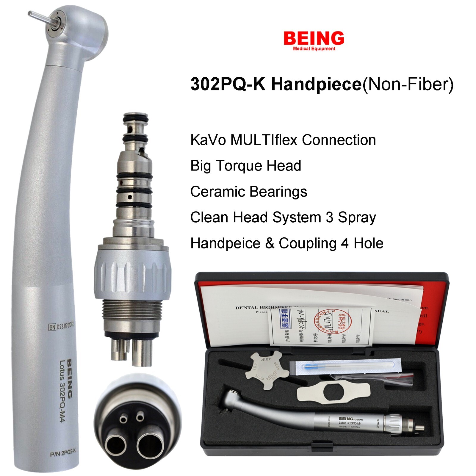COXO Dental 45 degree Surgical Handpiece Fiber Optic Turbine For KaVo MULTIflex