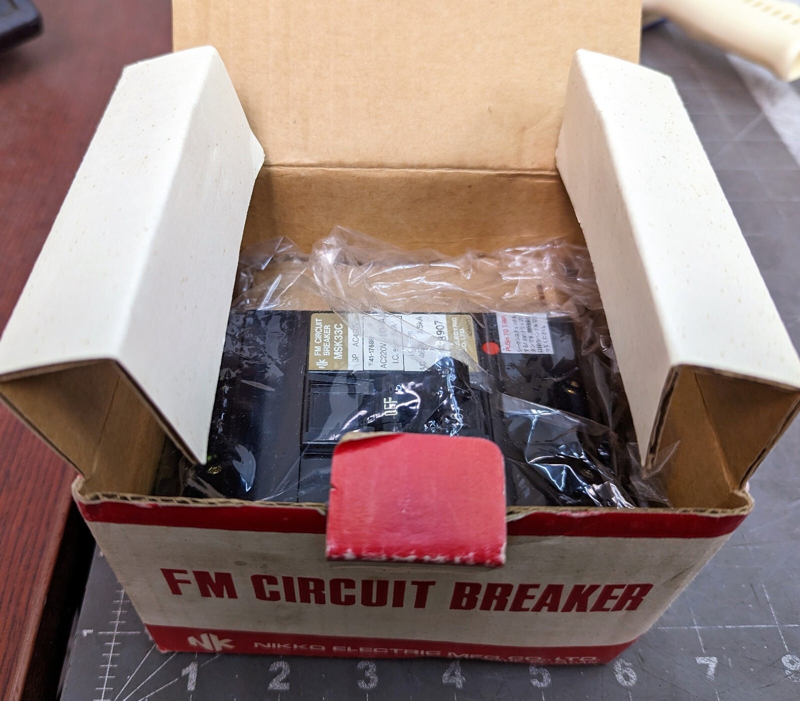 Nikko FM Circuit Breaker 3P AC460V AC220V 10A 5kA MSK 33C NEW [C2B1]