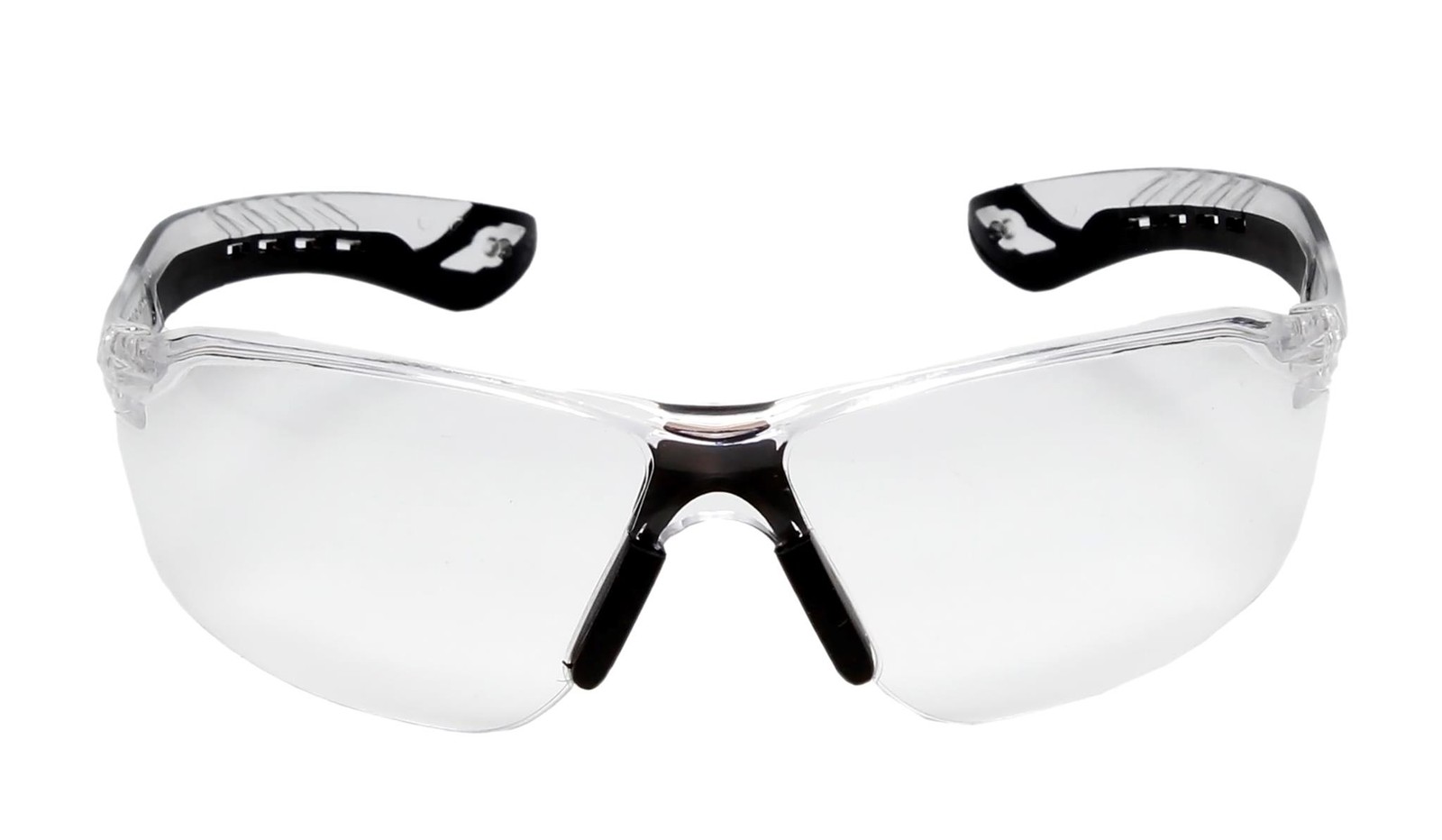 Calabria Replays Clear Crystal Black Sport Safety Glasses for Pickleball Eye Pro