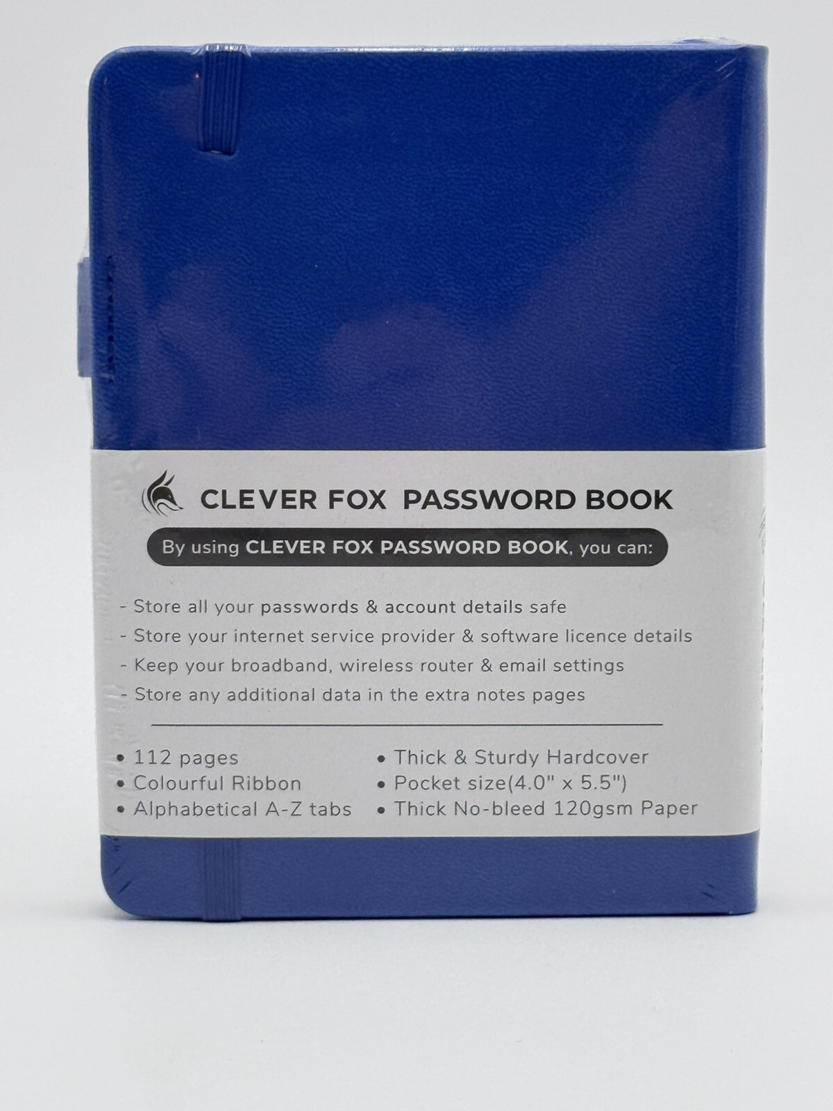 Clever Fox Password Book with tabs. Internet Address and Password Organizer Log