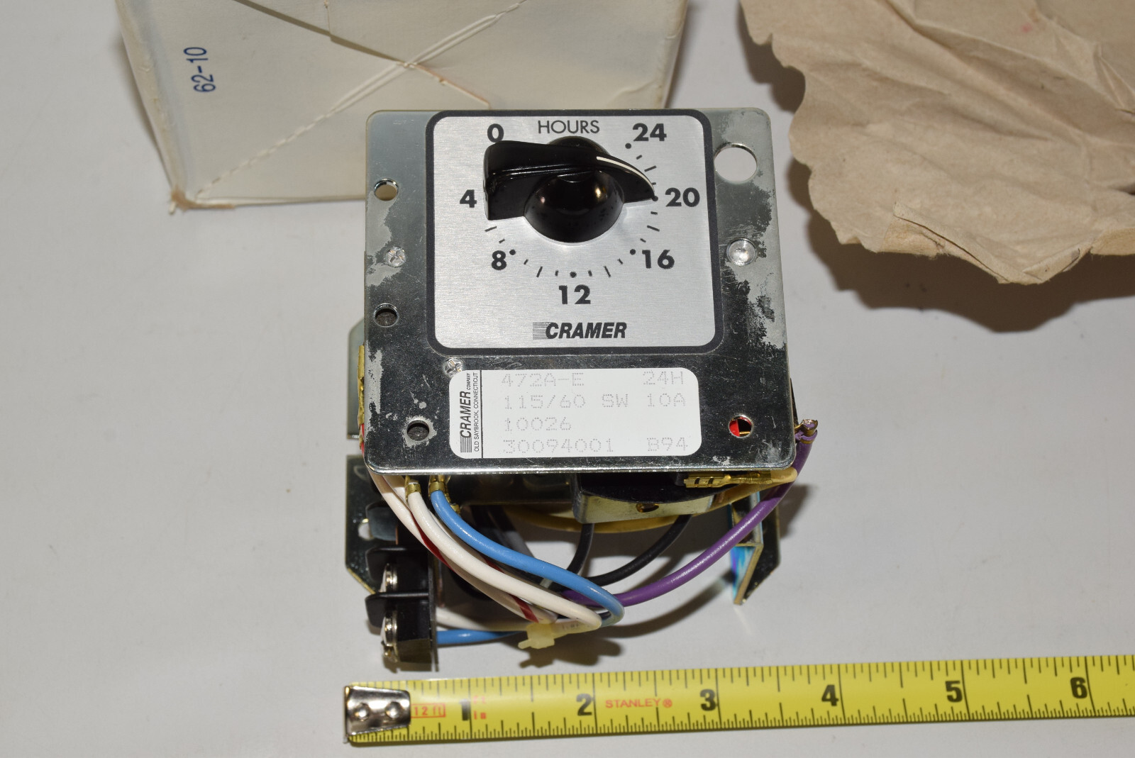 CRAMER 0-24 Hours Range Timer 472A-E 24H – New in box