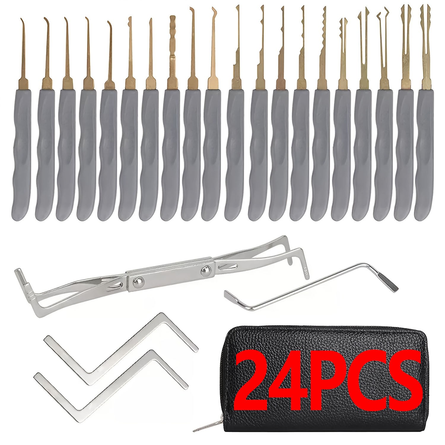 24PCS Vehicle Door Lock Repair Tool Kit Universal Maintenance Carry Storage Case