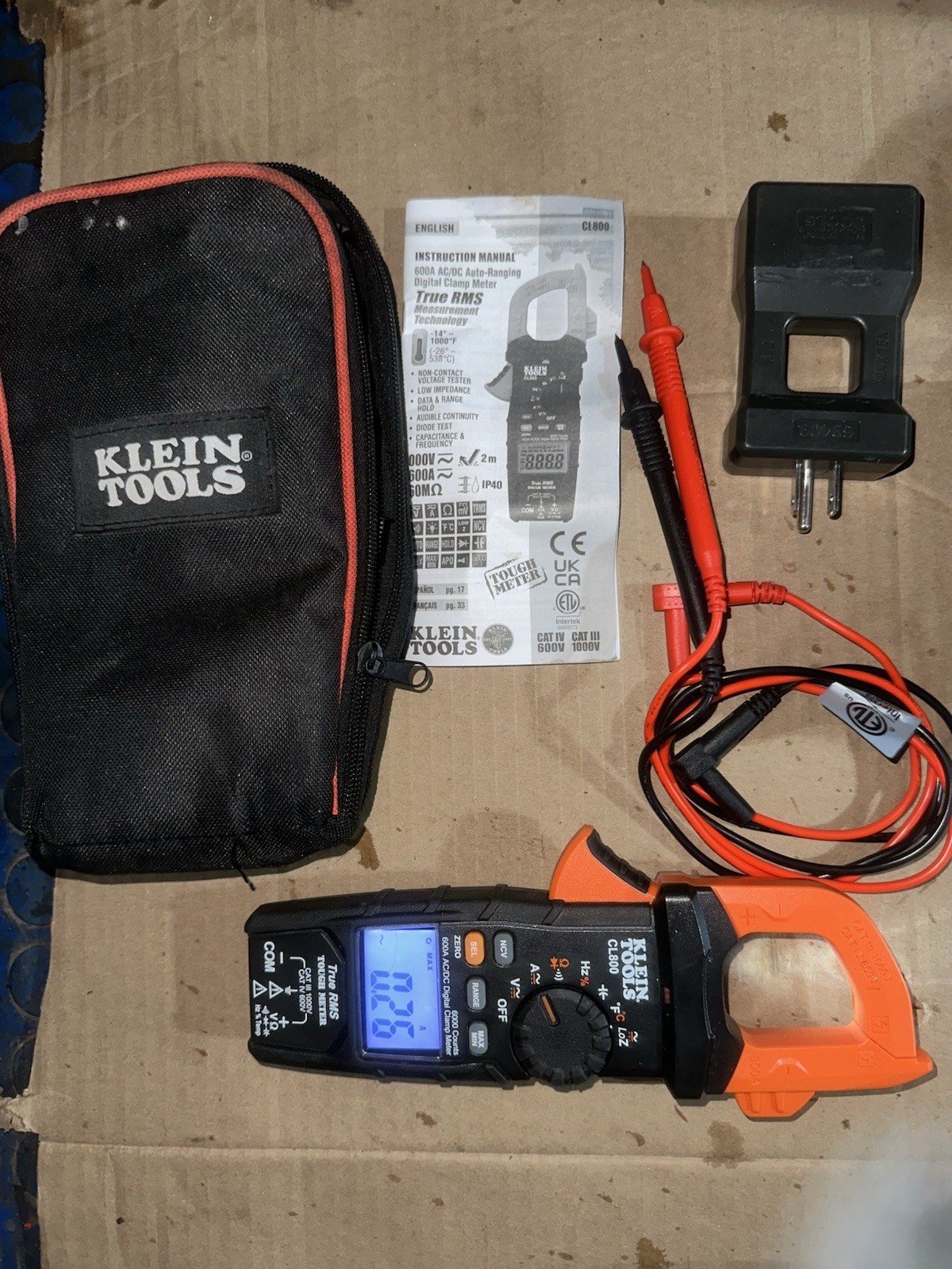 Klein Tools CL800 AC/DC True RMS Auto-Ranging Digital Clamp Meter