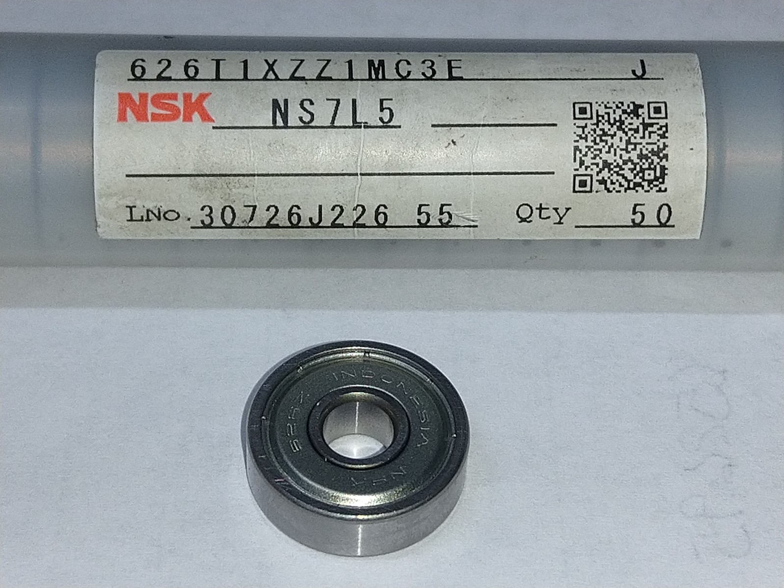 NSK HIGH SPEED PRECISION 626-ZZ BEARING 6X19X6 MADE IN INDONESIA 626T1XZZ1MC3E