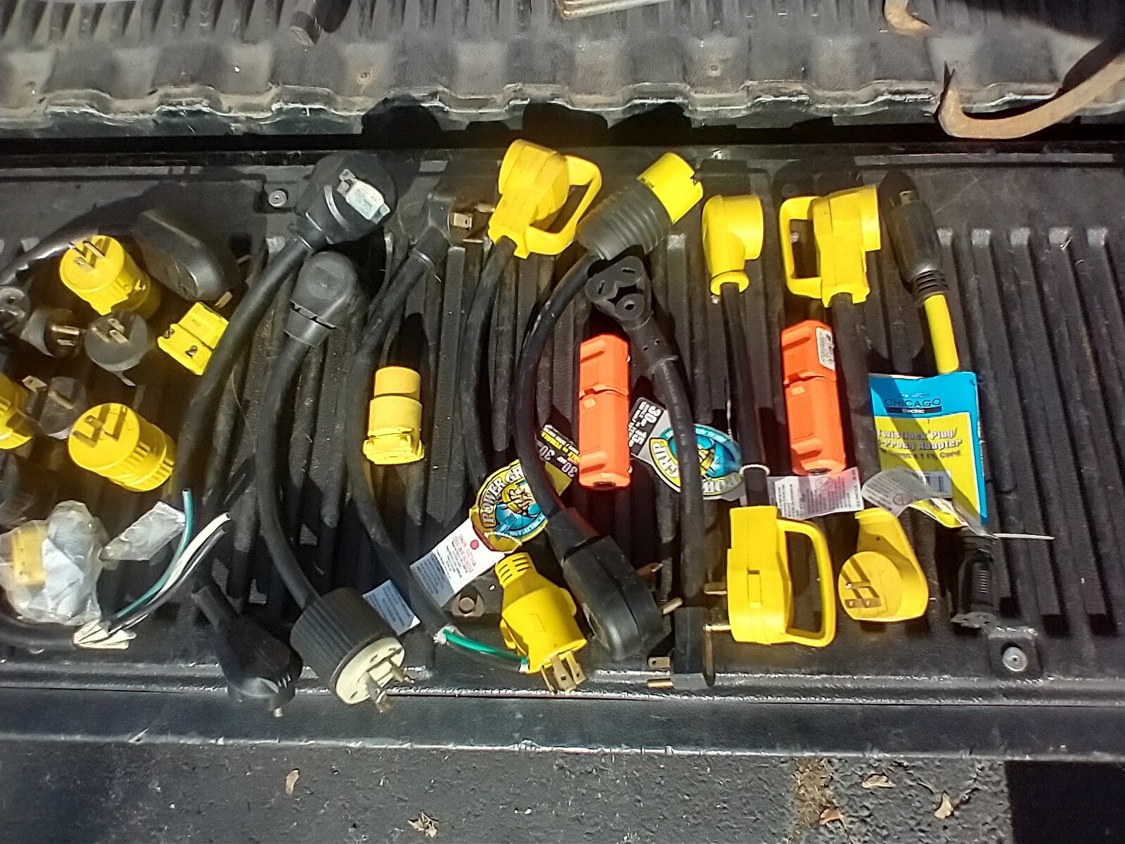 Huge Variety Lot of 22  Park Power RV Marine Adapters Plugs Recep 125V, 15-30A,