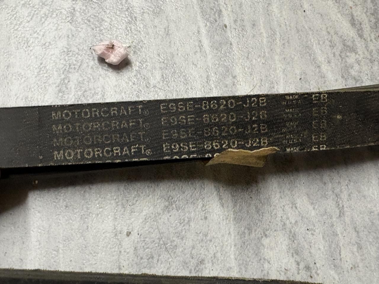 Motorcraft E9SE-8620-J2B Serpentine Belt NOS Ford 1989 Multi-Rib Made in USA
