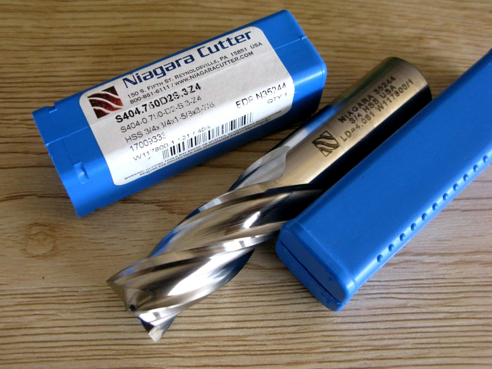 NEW NIAGARA CUTTER HSS 3/4 X 3/4 X 1-5/8X 3-7/8 END MILL