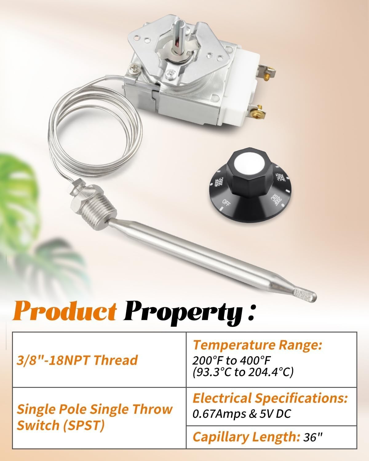 RX-2-24 Thermostat for Deep Fryer Fit for ADCRAFT, for Gas Fryer Adcraft Atosa
