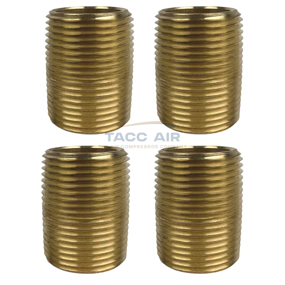 4 Pack Brass Close Pipe Nipple Fitting 3/4″ MNPT x 3/4″ NPT Male Adapter