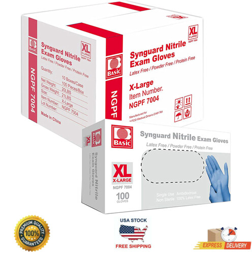 10-2000 pcs BASIC Nitrile glove Bule Powder-Free S/M/L/XL-Size