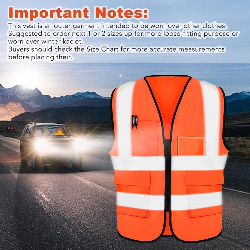 High Visibility Reflective Safety Vest for Men Women Work Construction Vest