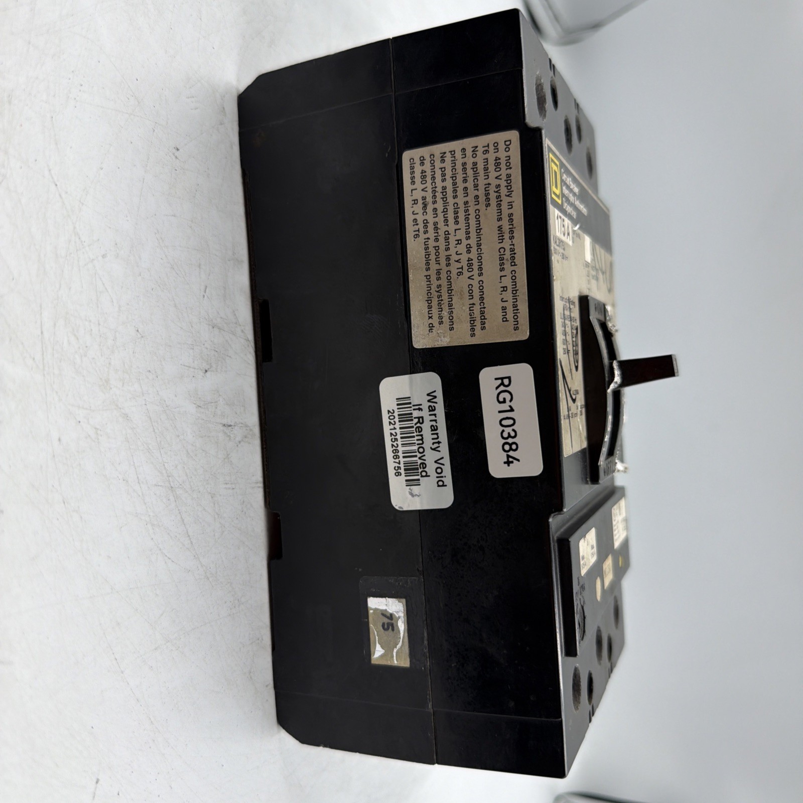 Square D KAL36175, 3p 175a 600v-ac 250VDC tested good 2yr warranty