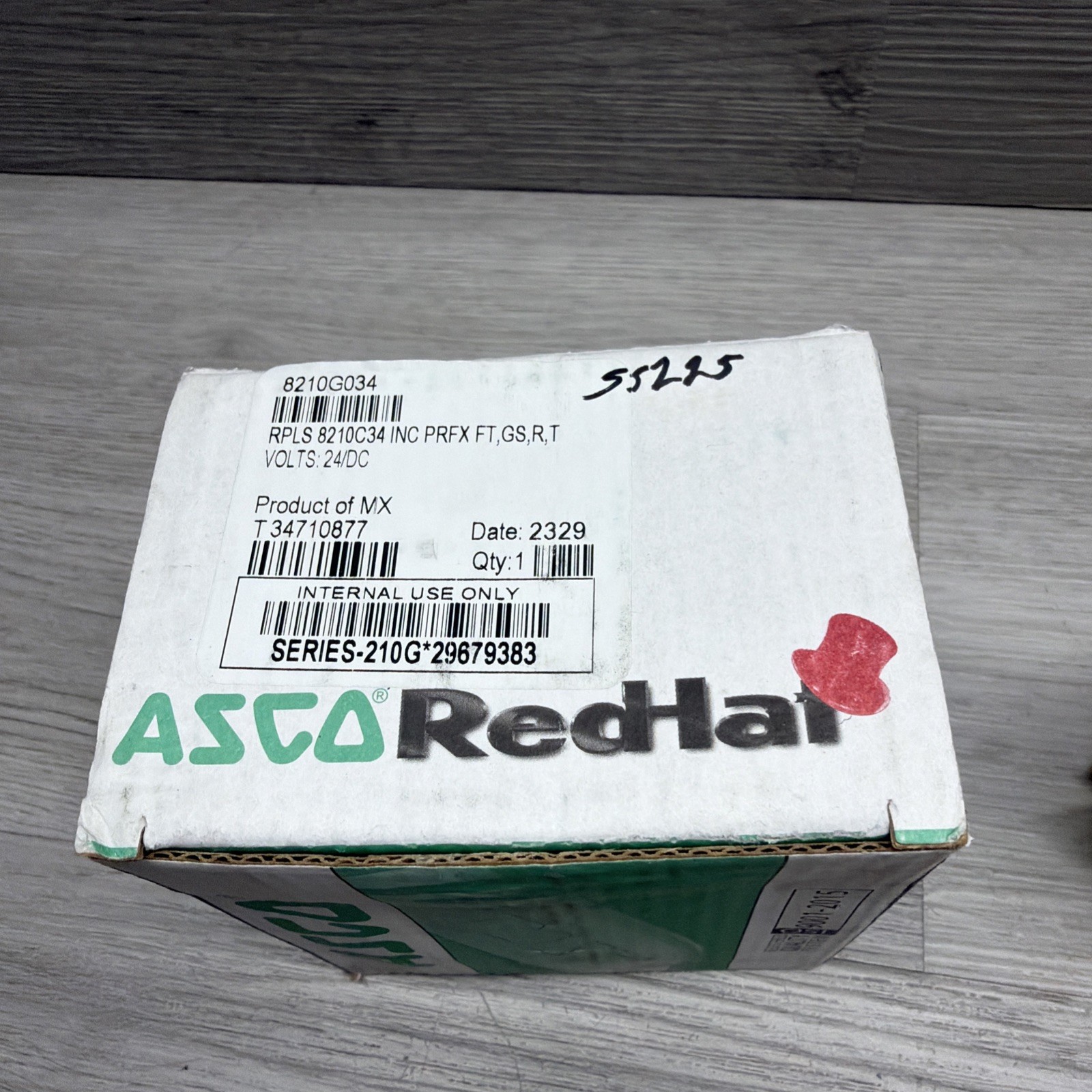 ASCO 8210G034 Red Hat Solenoid Valve, 24VDC Coil, 1/2” NPT Ports, New