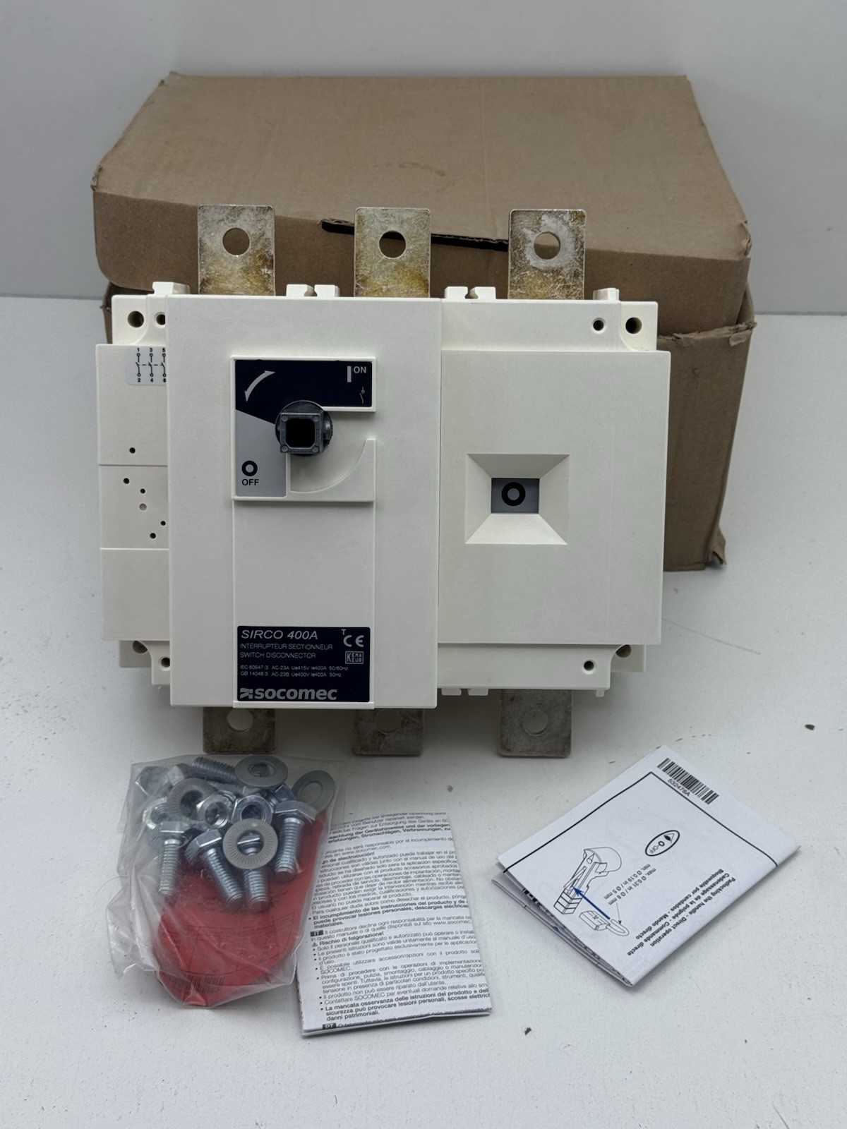 SOCOMEC 26003041 SIRCO 3X400A F LOAD BREAK SWITCH DISCONNECTOR 2600 3041