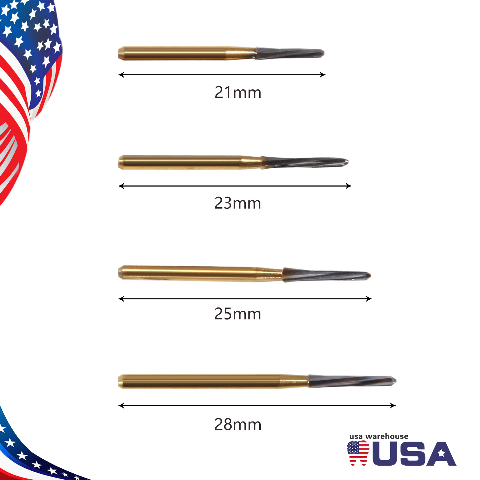Endo-Z Bur Dental Carbide Tungsten Burs 21mm/23mm/25mm/28mm Surgical Cutter OR