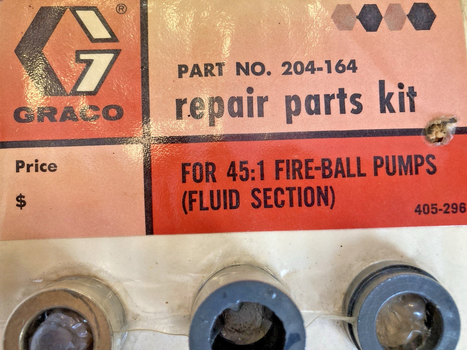 GENUINE GRACO 204-164 REPAIR KIT FOR 45:1 FIRE-BALL PUMPS – NOS *FREE SHIPPING*