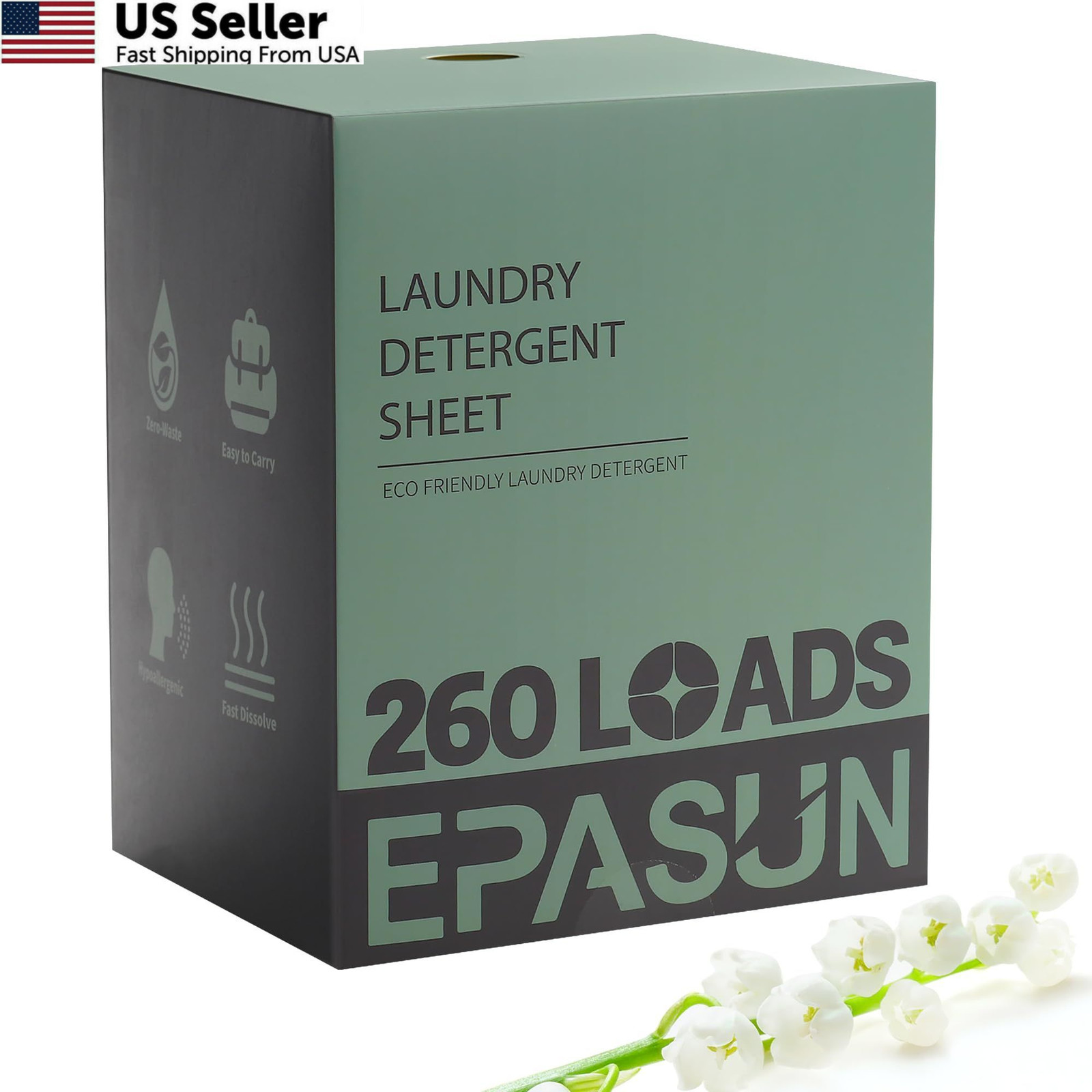 Laundry Detergent Sheets 260 Loads, Fresh Scent, 1 Count (Pack of 260)