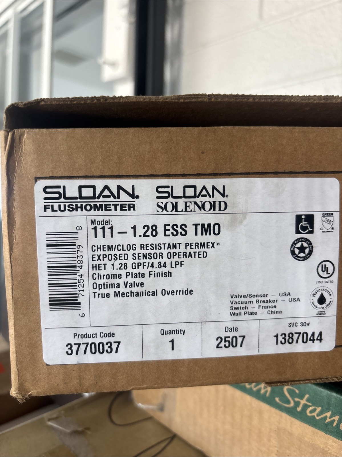 Sloan 111-1.28 ESS TMO Flushometer Sensor Flush Valve Solenoid Kit OEM Chrome