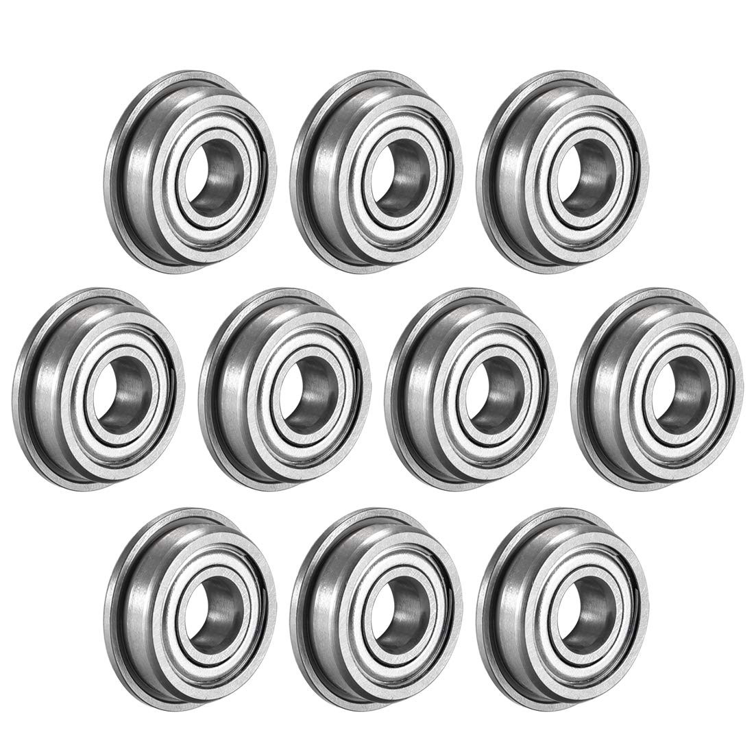 Uxcell F695ZZ Flanged Ball Bearing 5X13X4Mm Double Metal Shielded (Gcr15) Chrom