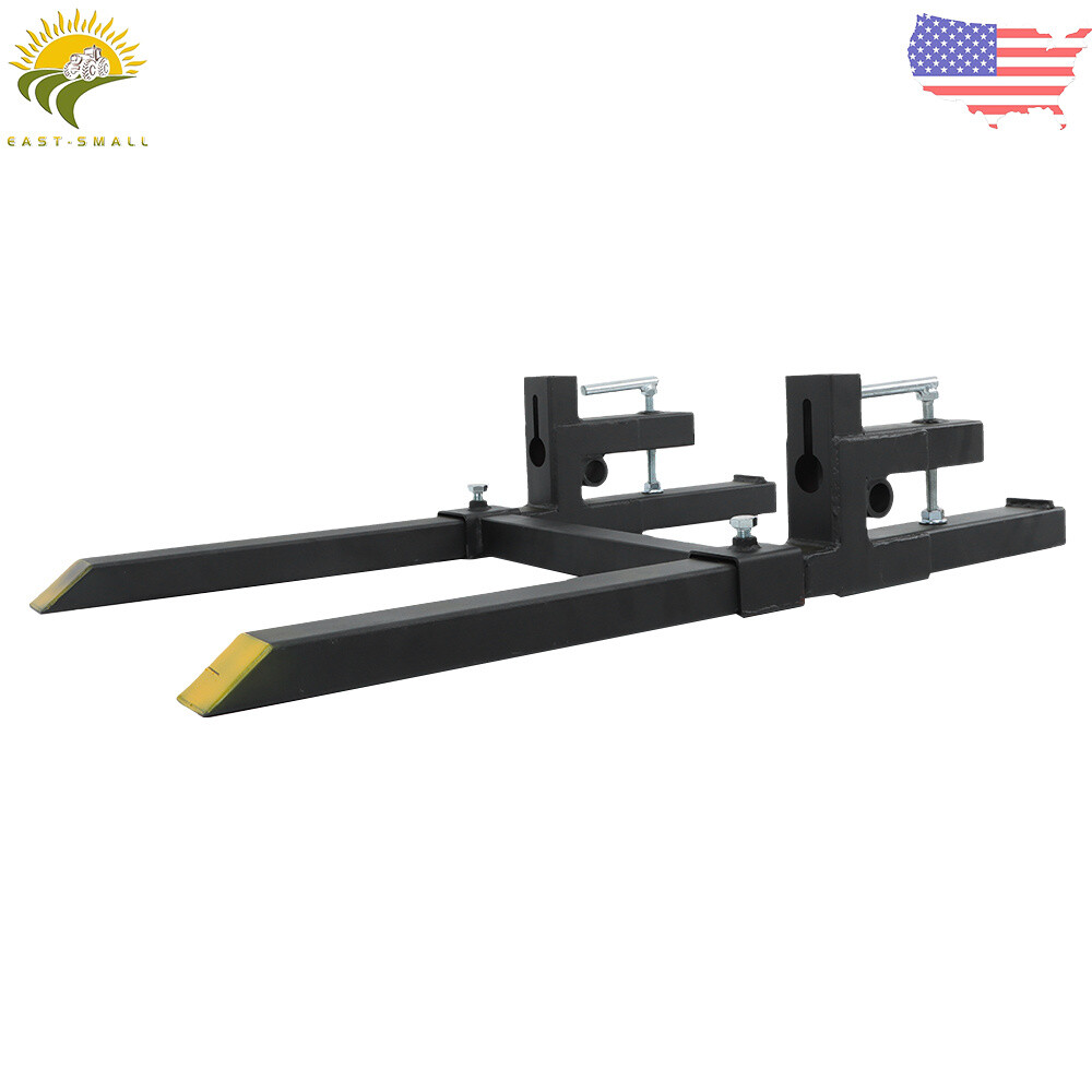 2000lbs Pallet Forks Clamp On Tractor Forks 43″ w/Adjustable Bucket Forks