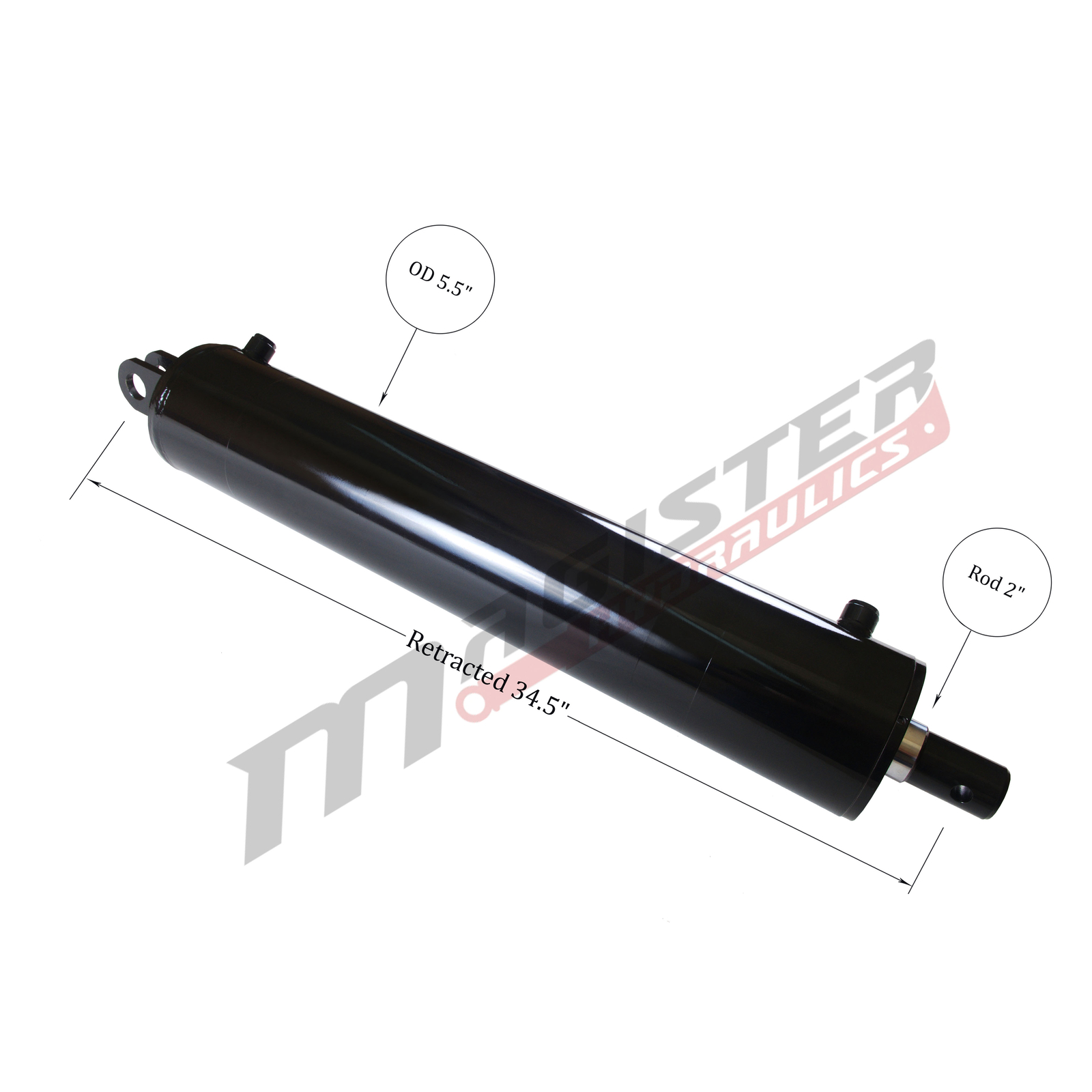 Hydraulic Cylinder Welded Double Acting 5″ Bore 24″ For Log Splitter 5×24 NEW