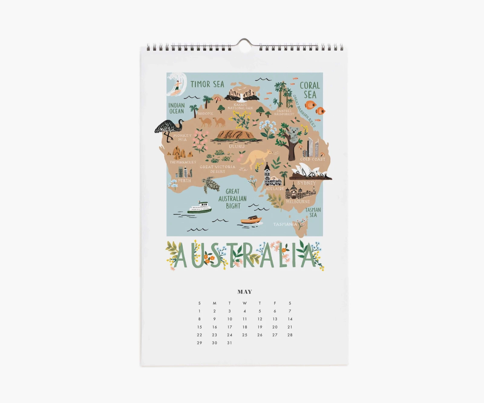 Anthropologie Rifle Paper Co. World Traveler 2022 Calendar 12 PRINTS Travel