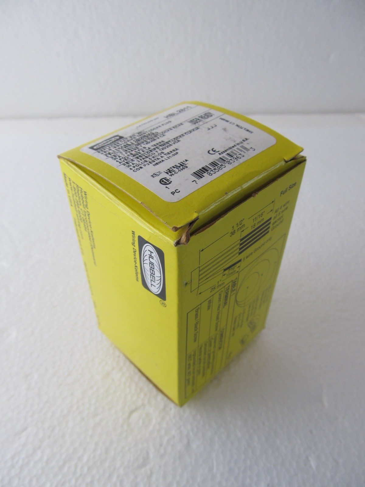 Hubbell 30A 3-Phase 120/208V AC, 4-Pole 5-Wire Grounding, L21-30P HBL2811 Plug
