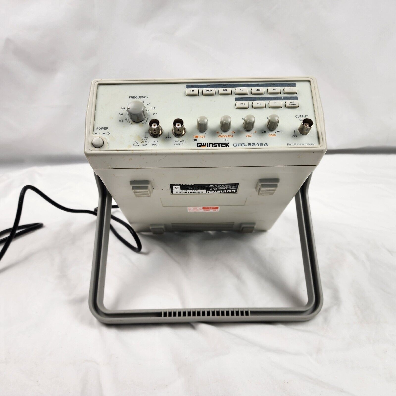 GW Instek GFG-8215A Function Generator, 0.3Hz to 3MHz Frequency Range – Tested