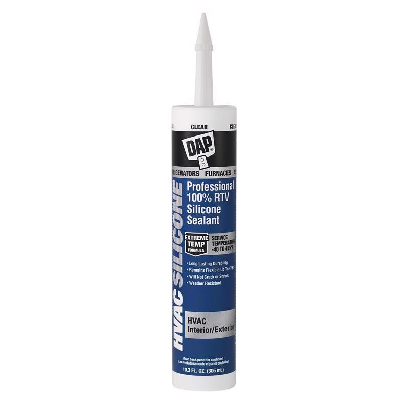 DAP 08011 HVAC Professional 100% RTV Silicone Clear Sealant 10.3 oz.