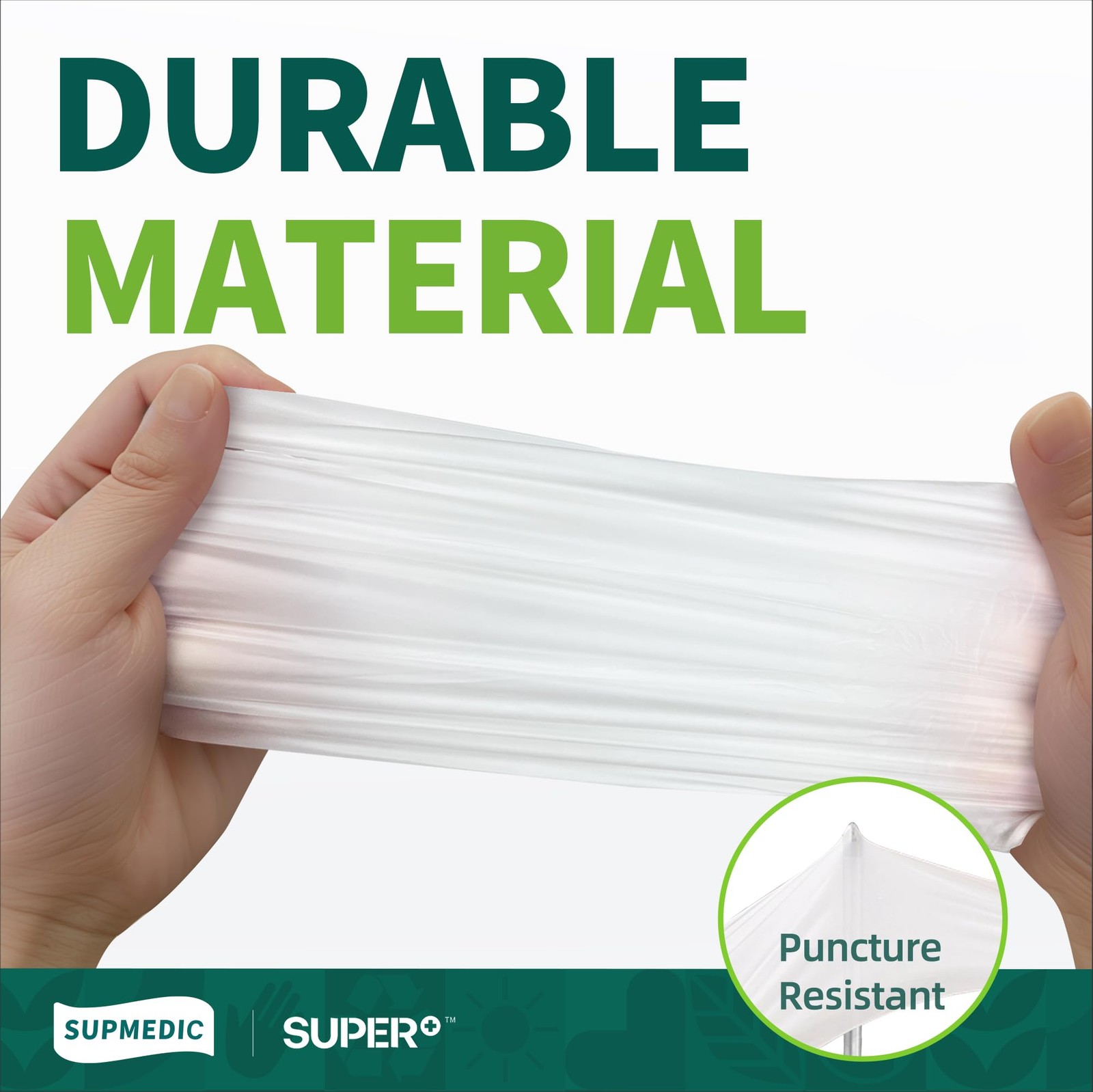 Supmedic Vinyl Disposable Exam Gloves, Clear 4 Mil Small, 100 Small (Clear)