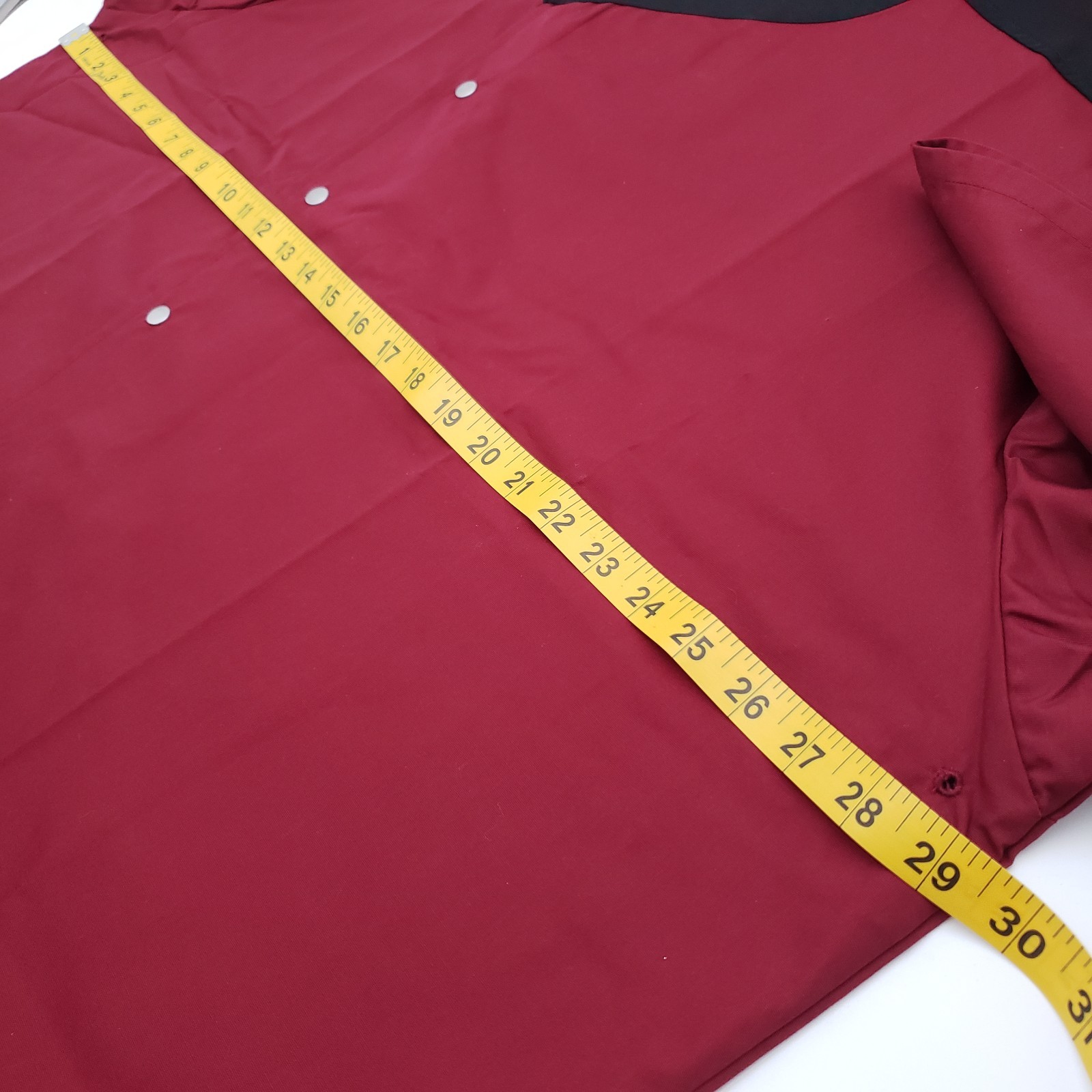Happy Chef Professional Coat Men’s 2XLBurgundy / Black Short sleeve Snap