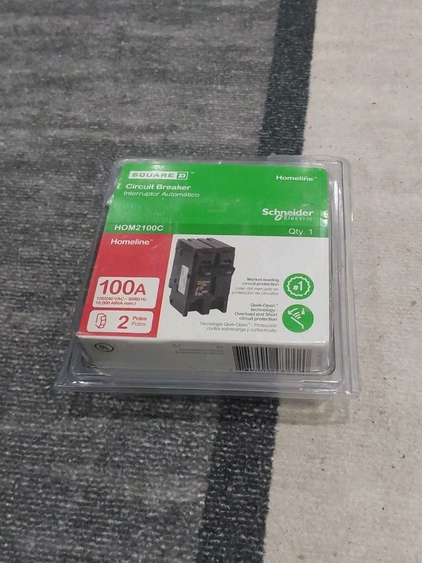 Square D HOM2100C Homeline 100 A Miniature Circuit Breaker 2 Poles NEW E4