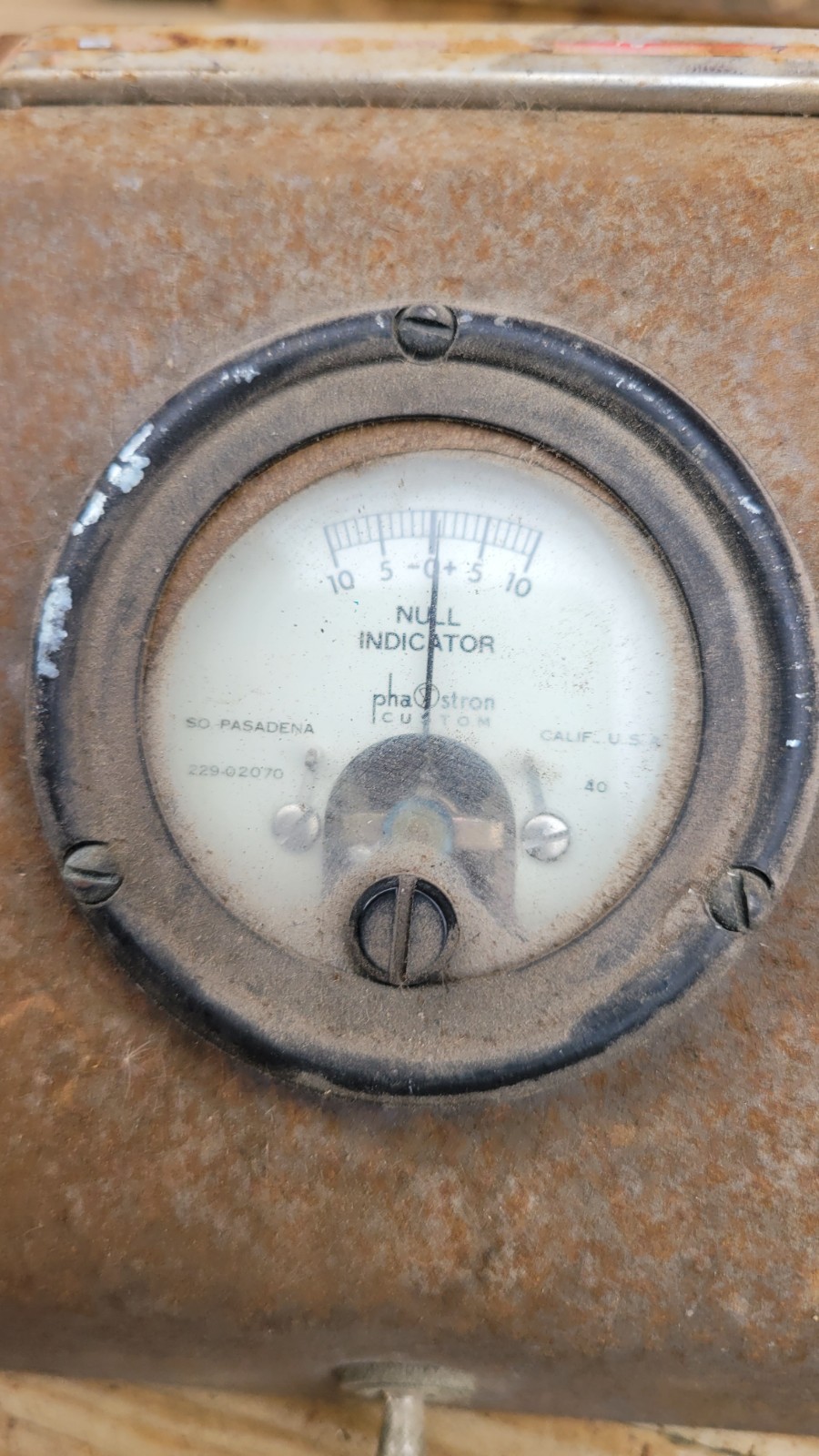 PHASTRON TYPE 229-0270 USA CALF 40 NULL INDICATOR Gauge VINTAGE