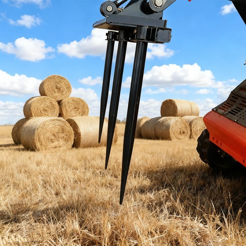 Skid Steer Pitchfork Attachment 955mm, 1000mm Width for Hay Handling