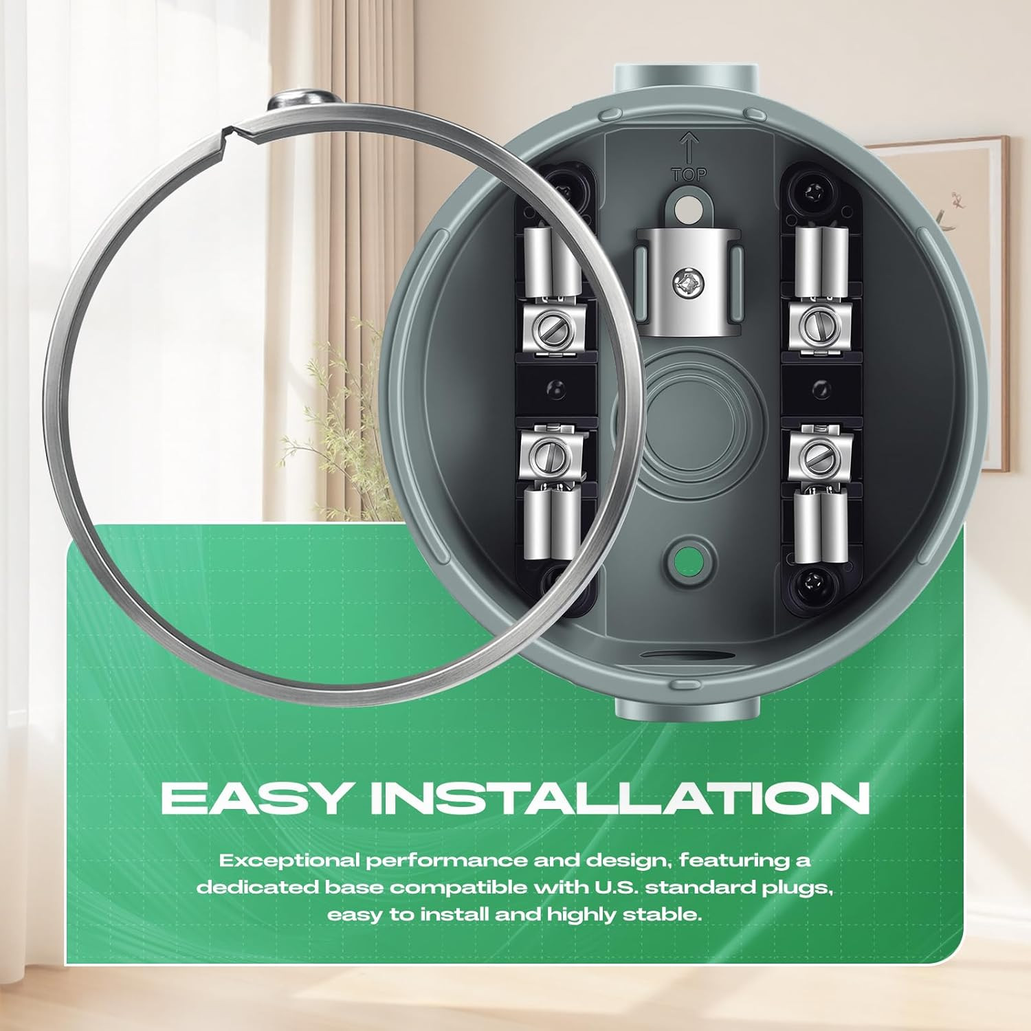 Meter Socket 100 Amp, 4-Jaw Meter Base Meter Socket 240V Single Phase 3-Wire wit