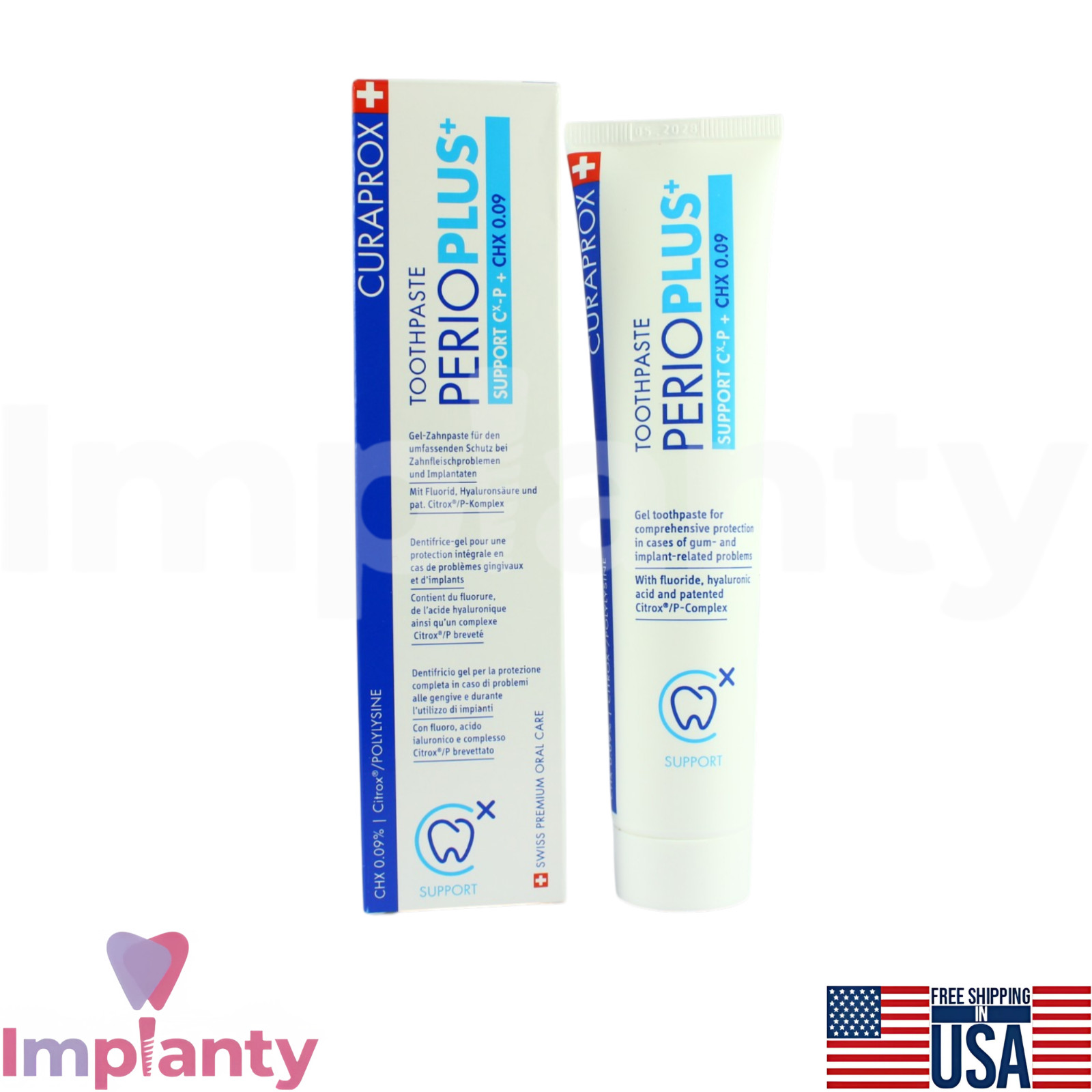 Curaprox Dental Toothpaste 75ml CHX 0.09% Plaque Control Daily Oral Care