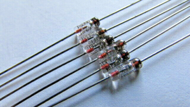 1N4381 ITT Germanium Gold Bonded Diodes Fast Switching (6 PIECES) USA, GERMANIUM