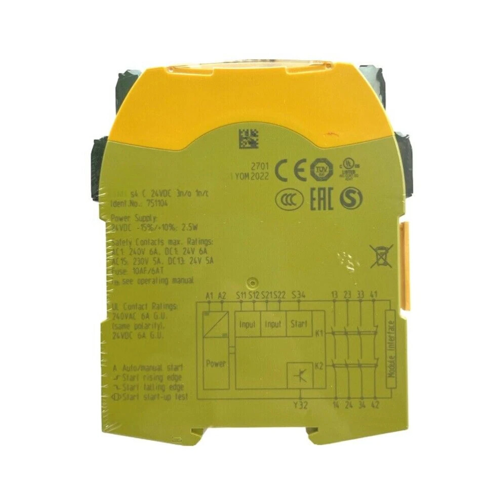 FOR PILZ PNOZ S4 751104 Safety Relay 751104