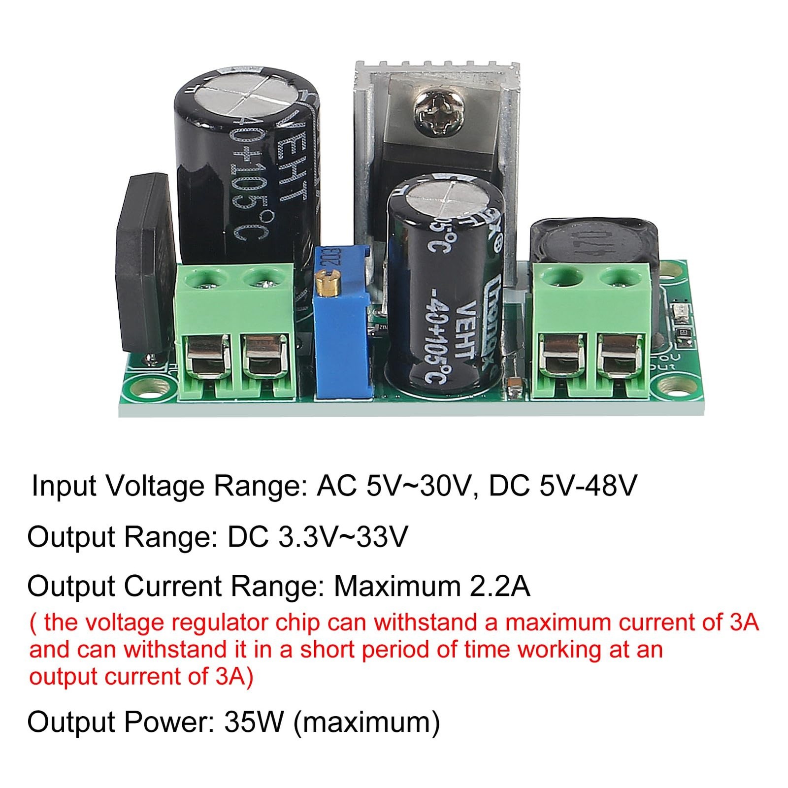 4Pcs AC/DC to DC Buck Step-Down Converter Power Supply Module DC-DC 3v 3.3V 5…